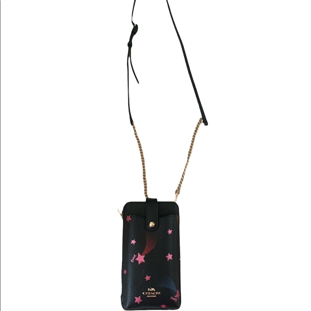 Black and Pink Coach Hand Bag/Phone Bag/ Wallet. Good condition